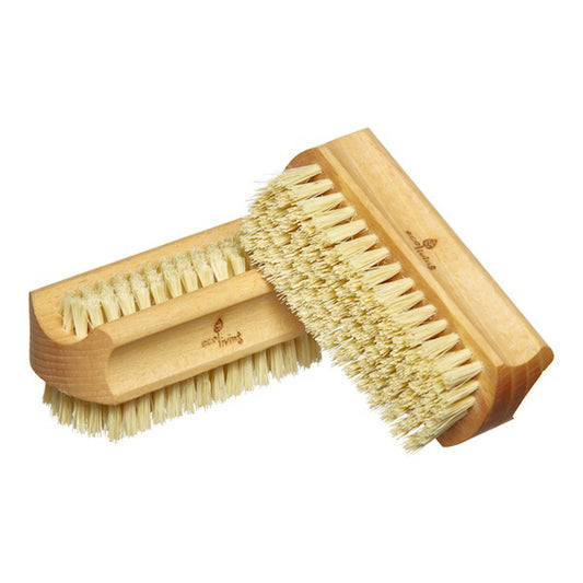 NATURAL WOODEN NAIL BRUSH WITH PLANT BRISTLES (VEGAN)